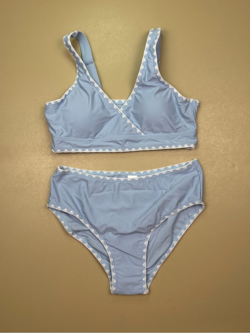 Girls Light Blue Bikini Set 13-14Y Adjustable Strap Two Piece NWOT
